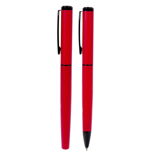 Zestaw piśmienny Mauro Conti, długopis i pióro kulkowe czerwony V4831-05 (2)