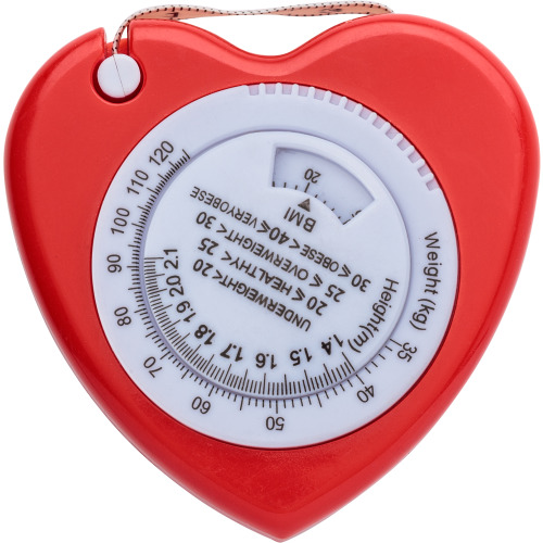 Miara do ciała "serce", wskaźnik BMI czerwony V9566-05 (3)