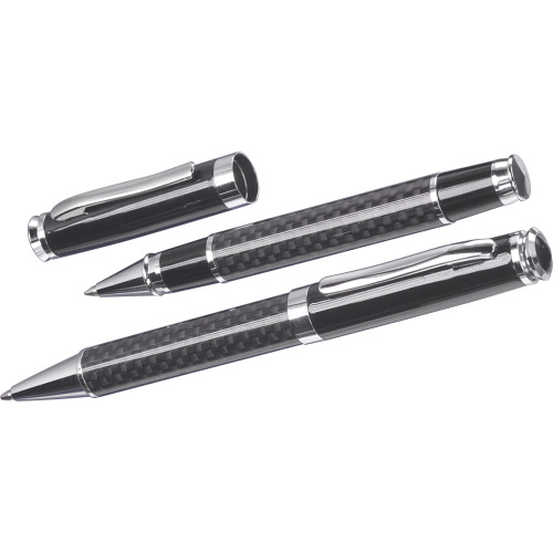Zestaw piśmienny, długopis i pióro kulkowe czarny V1066-03 (7)