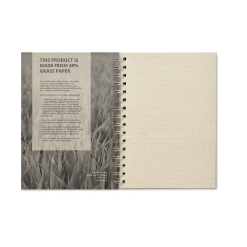 Notes A5 w linie, papier z trawy beżowy MO6541-13 (4)