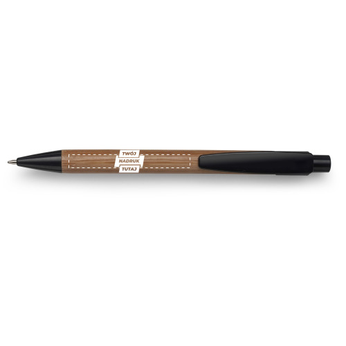 Bambusowy długopis czarny V1410-03 