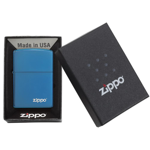 Zapalniczka Zippo Classic z logo Niebieski połysk ZIP60001579 (3)