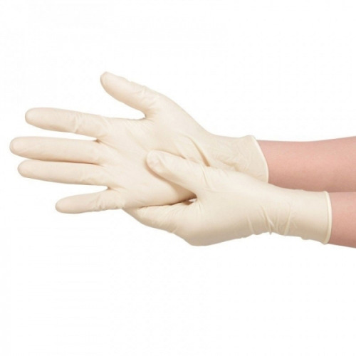 Rękawiczki lateksowe rozmiar L 100 szt. biały L5166306 (2)