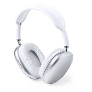 Bezprzewodowe słuchawki nauszne, radio biały