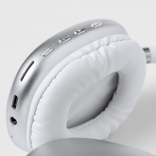 Bezprzewodowe słuchawki nauszne, radio biały V1349-02 (5)