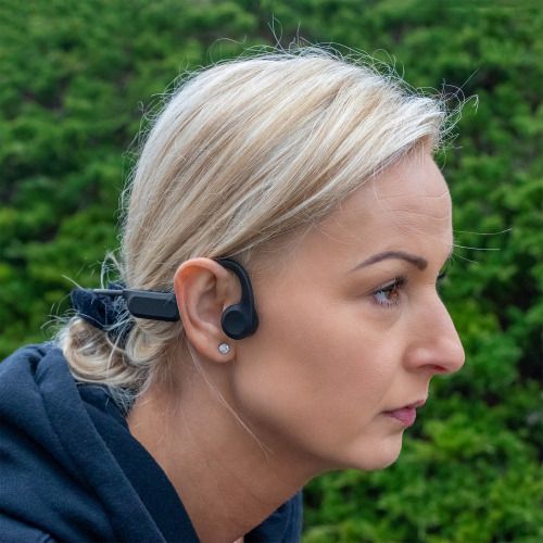 Kostne słuchawki bezprzewodowe | Jasmine czarny V1417-03 (8)