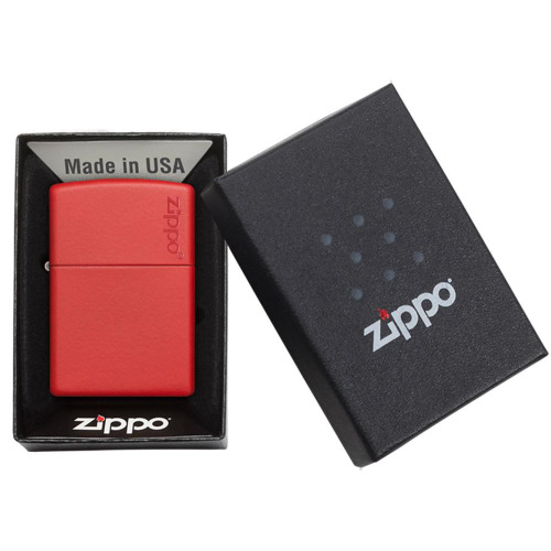 Zapalniczka Zippo Classic z logo Czerwony mat ZIP60001204 (3)