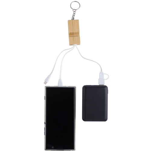Kabel do ładowania, stojak na telefon brązowy V1690-16 (4)