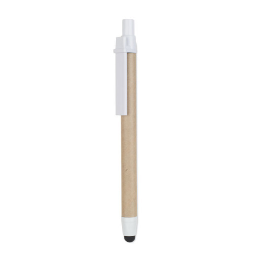 Dotykowy długopis z recyklingu biały MO8089-06 