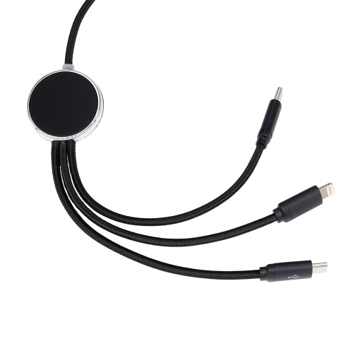 Długi kabel 3w1 z podświetlanym logo czarny EG053403 (5)